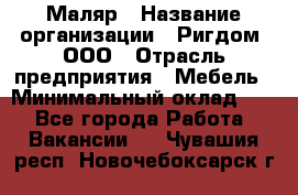 Маляр › Название организации ­ Ригдом, ООО › Отрасль предприятия ­ Мебель › Минимальный оклад ­ 1 - Все города Работа » Вакансии   . Чувашия респ.,Новочебоксарск г.